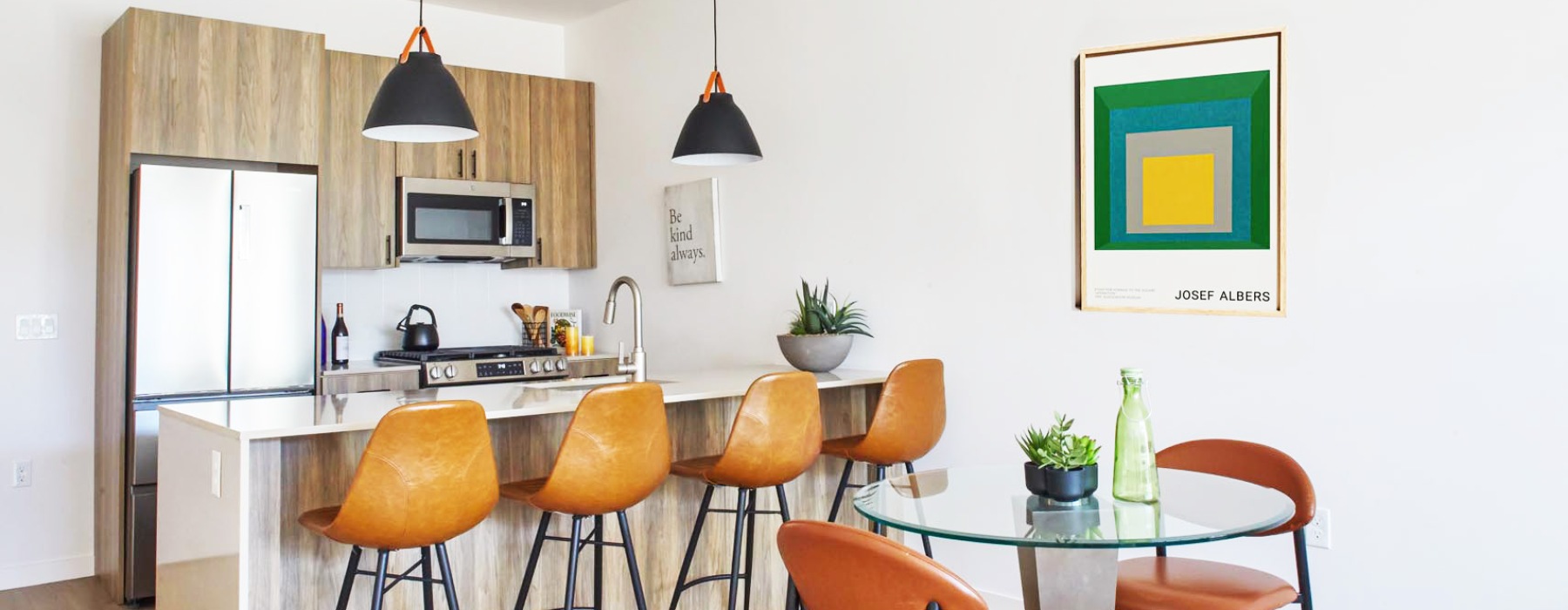 Well-lit kitchen with ample counter space
